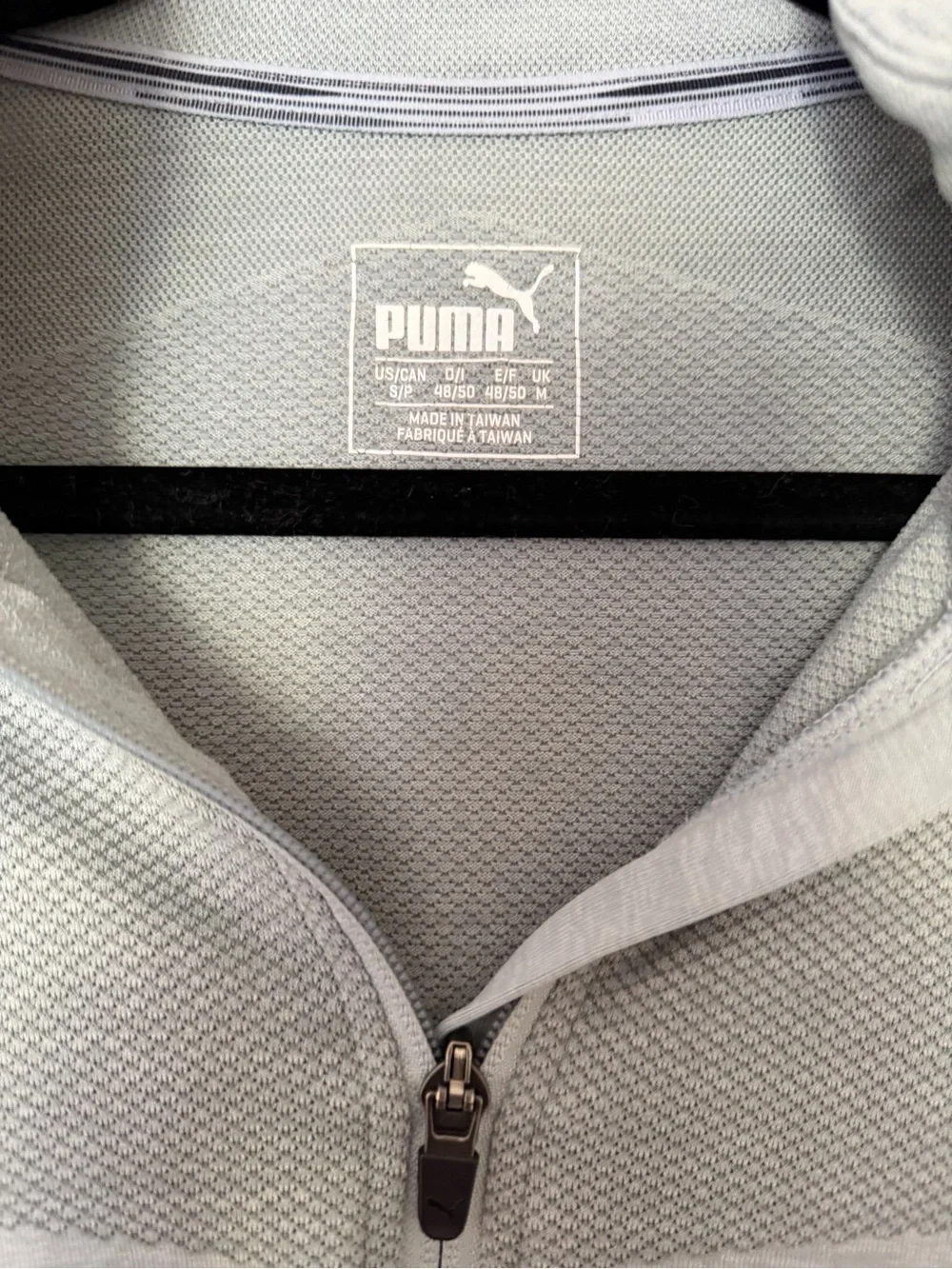 NWOT* Puma Men’s Gray Quarter-Zip Performance Sweater- Size Small